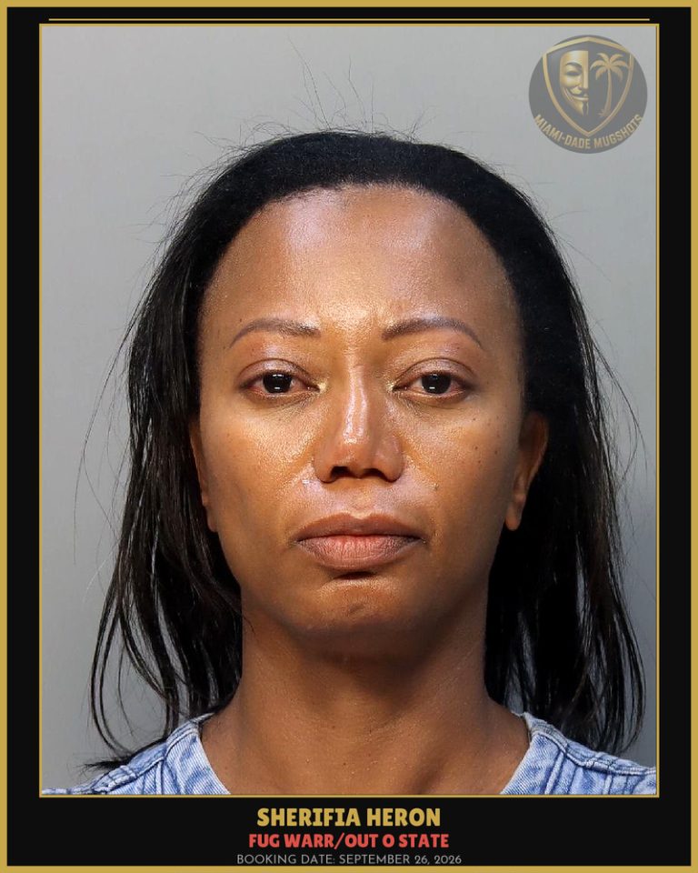 Heron Sherifia Elaine Arrested – FUG WARR/OUT O STATE – Miami-Dade County (September 26, 2026)