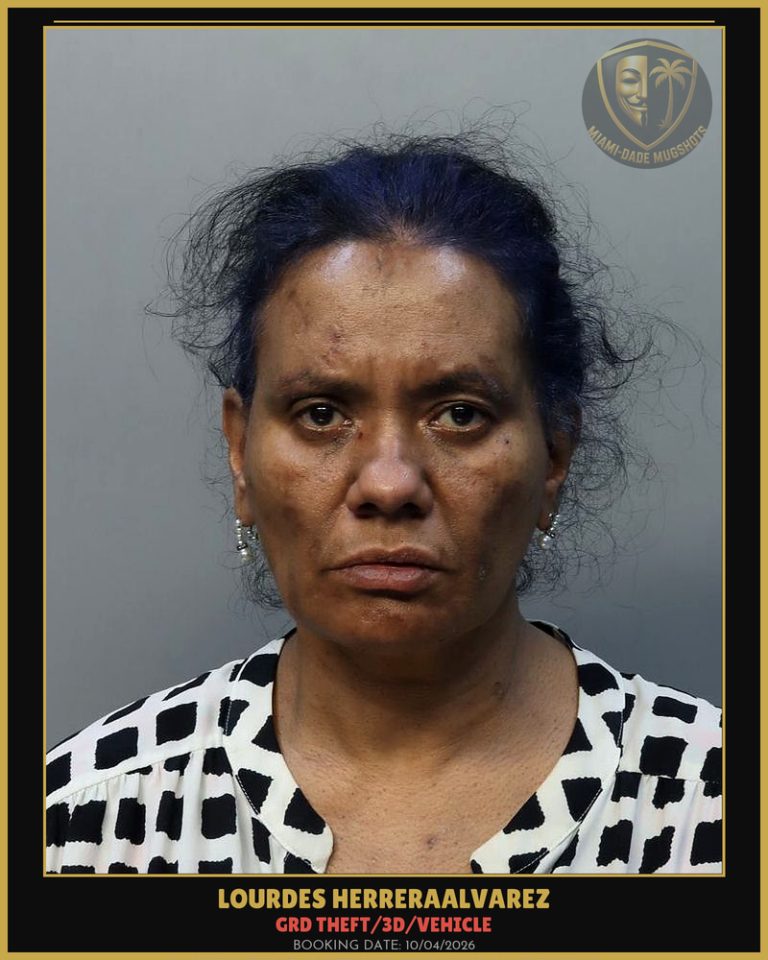 Herreraalvarez Lourdes Vania Arrested – GRD THEFT/3D/VEHICLE – Miami-Dade County (Unknown)