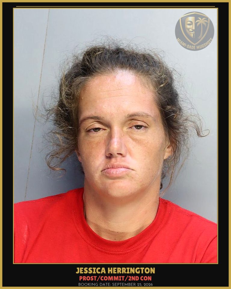 Herrington Jessica Marie Arrested – PROST/COMMIT/2ND CON – Miami-Dade County (September 25, 2026)