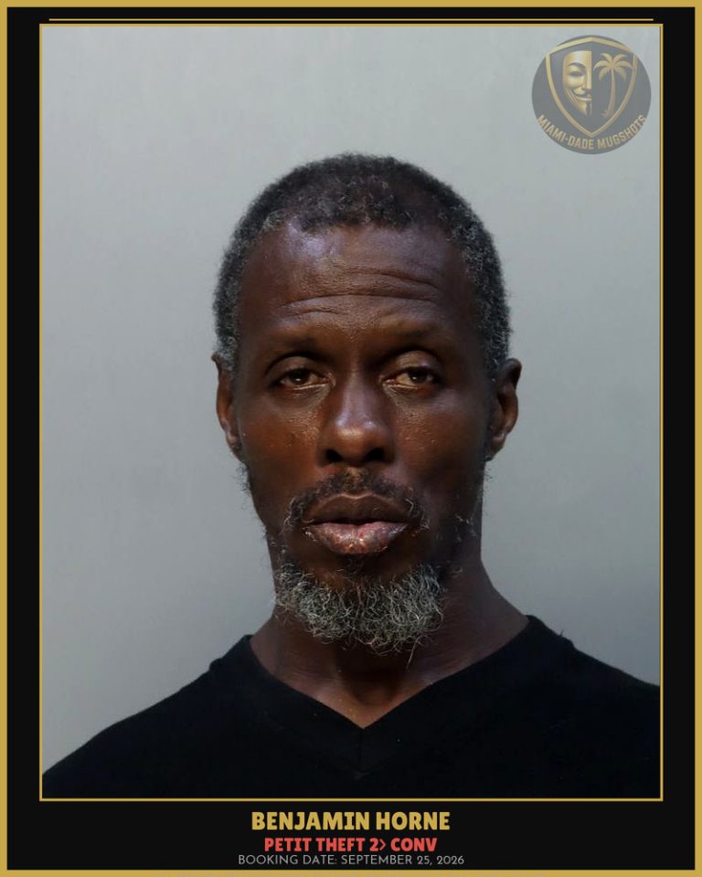 Horne Benjamin Arrested – PETIT THEFT 2> CONV – Miami-Dade County (September 25, 2026)