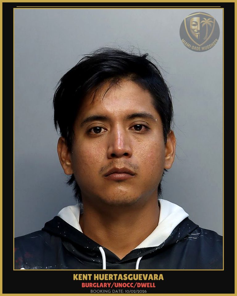Huertasguevara Kent Arrested – BURGLARY/UNOCC/DWELL – Miami-Dade County (Unknown)