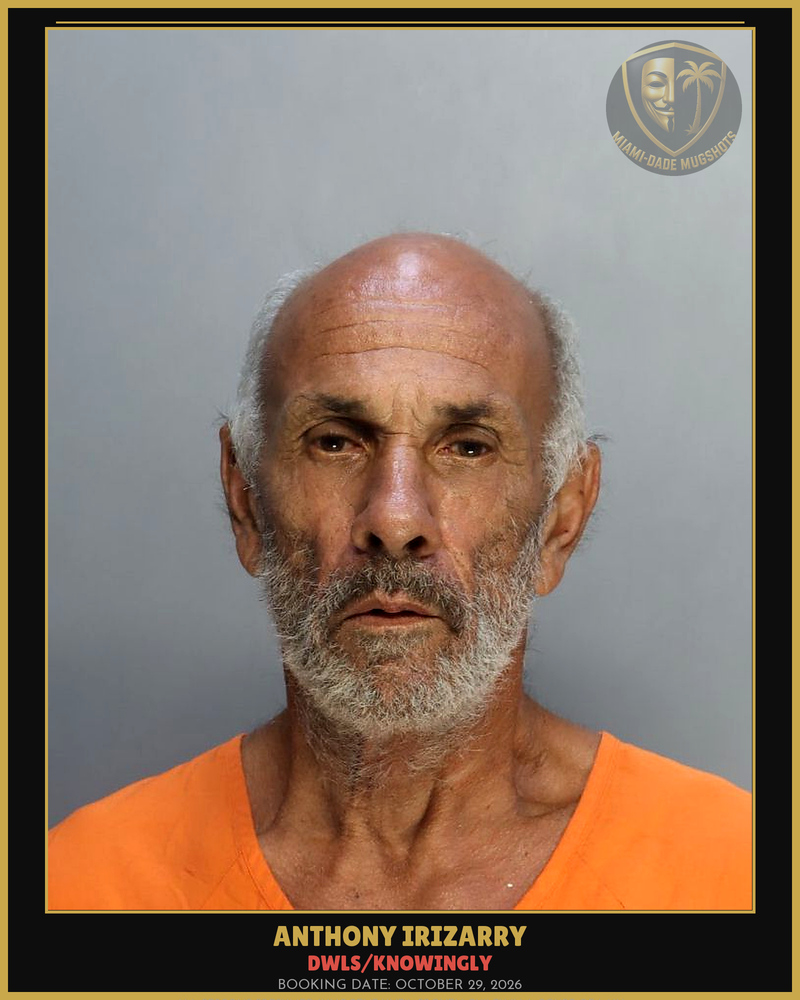 Irizarry Anthony Markanthony Arrested – Dwls/Knowingly – Miami-Dade County (October 29, 2026)