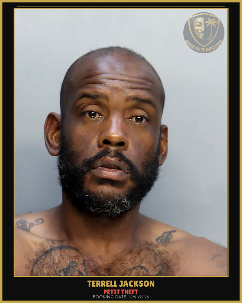 Jackson Terrell  Bernard Arrested – Petit Theft – Miami-Dade County (Unknown)