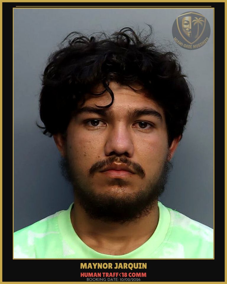 Jarquin Maynor Jose Arrested – HUMAN TRAFF<18 COMM – Miami-Dade County (Unknown)