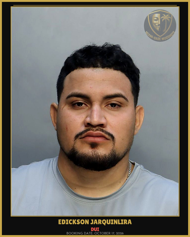 Jarquinlira Edickson Omar Arrested – Dui – Miami-Dade County (October 17, 2026)