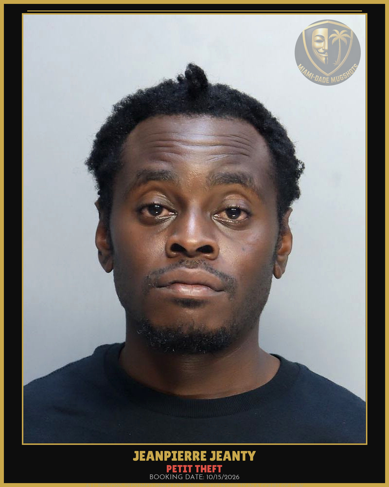 Jeanty Jeanpierre  Luis Arrested – Petit Theft – Miami-Dade County (Unknown)