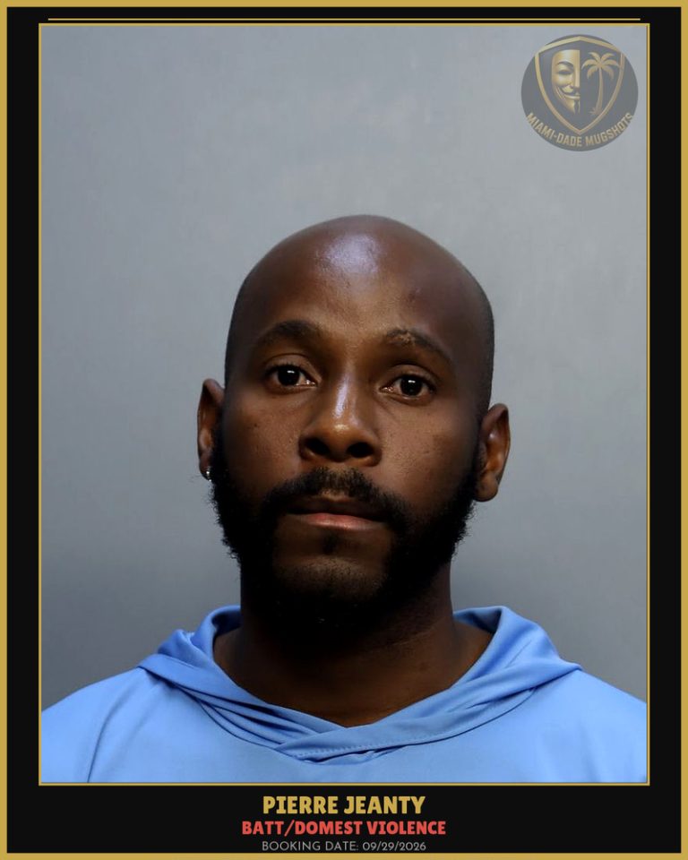 Jeanty Pierre Arrested – BATT/DOMEST VIOLENCE – Miami-Dade County (Unknown)