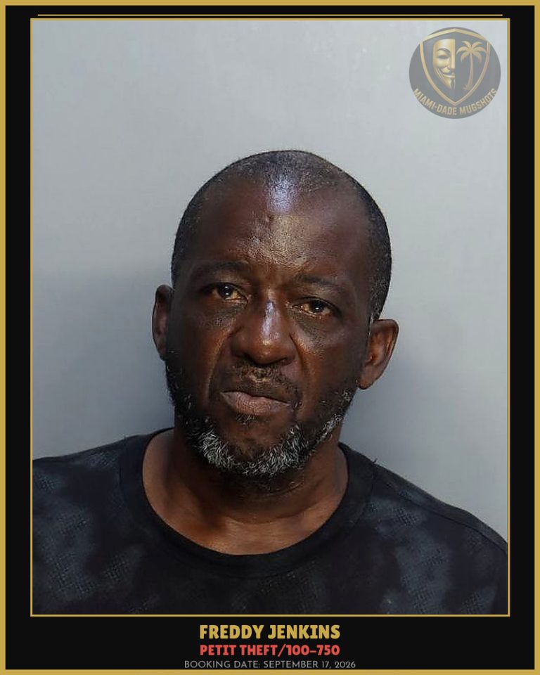 Jenkins Freddy Arrested – PETIT THEFT/100-750 – Miami-Dade County (September 17, 2026)
