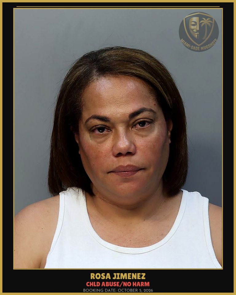 Jimenez Rosa Arrested – CHLD ABUSE/NO HARM – Miami-Dade County (October 5, 2026)