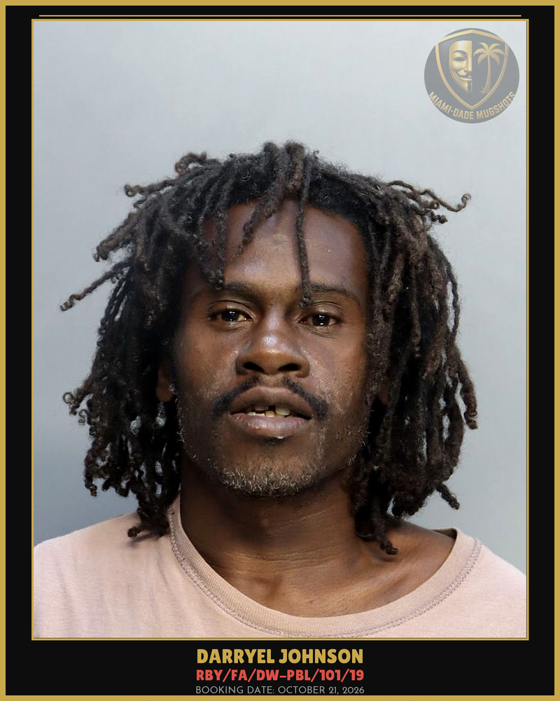 Johnson Darryel Danyell Arrested – Rby/Fa/Dw-Pbl/101/19 – Miami-Dade County (October 21, 2026)