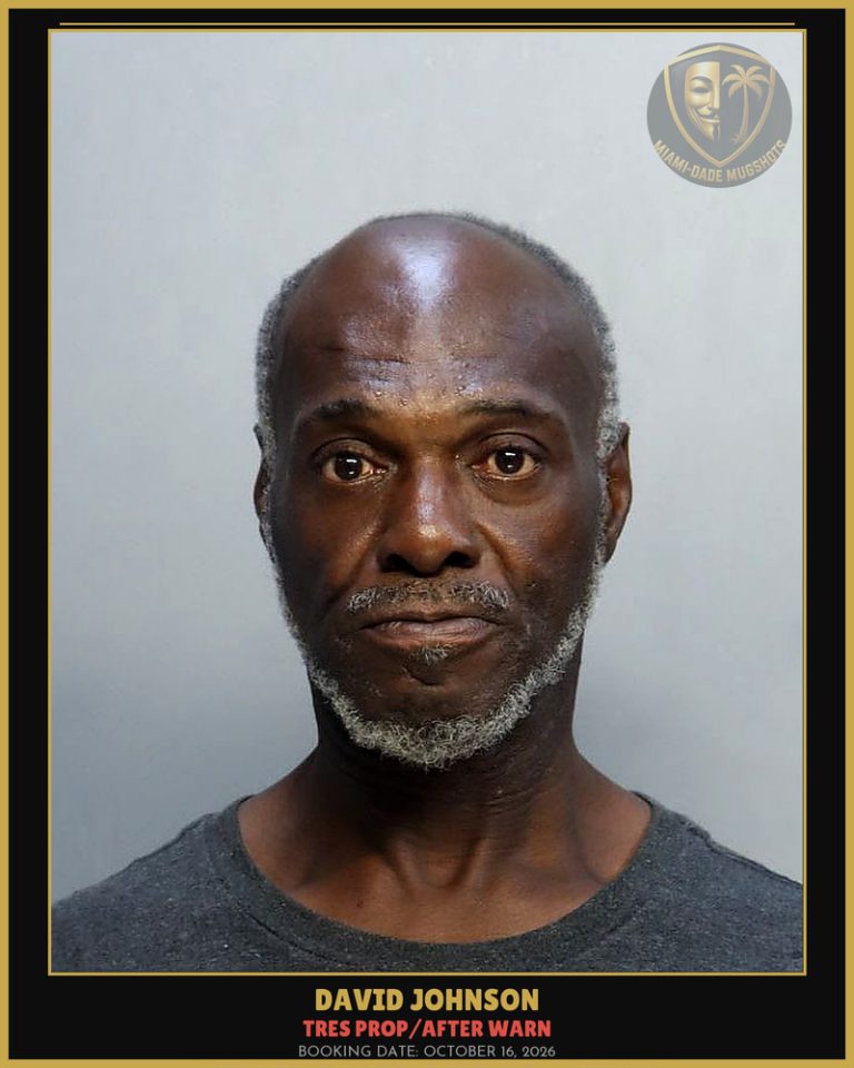 Johnson David Arrested – TRES PROP/AFTER WARN – Miami-Dade County (October 16, 2026)