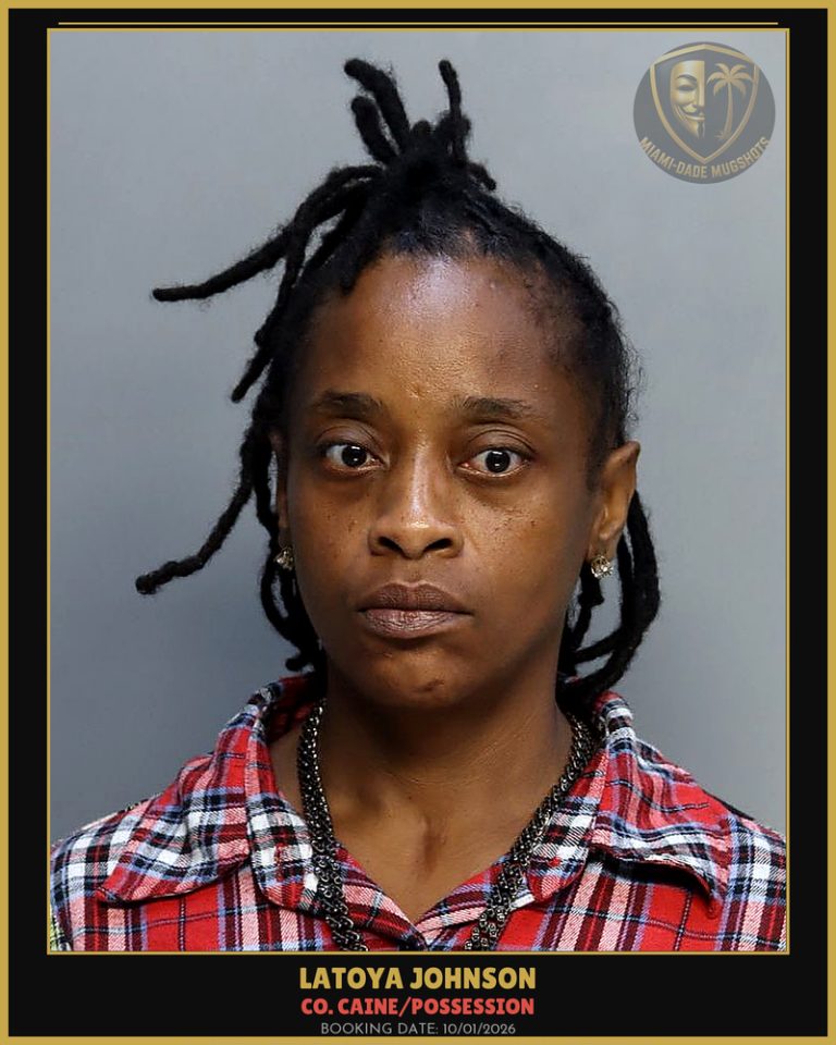 Johnson Latoya  Katrice Arrested – Co. Caine/POSSESSION – Miami-Dade County (Unknown)