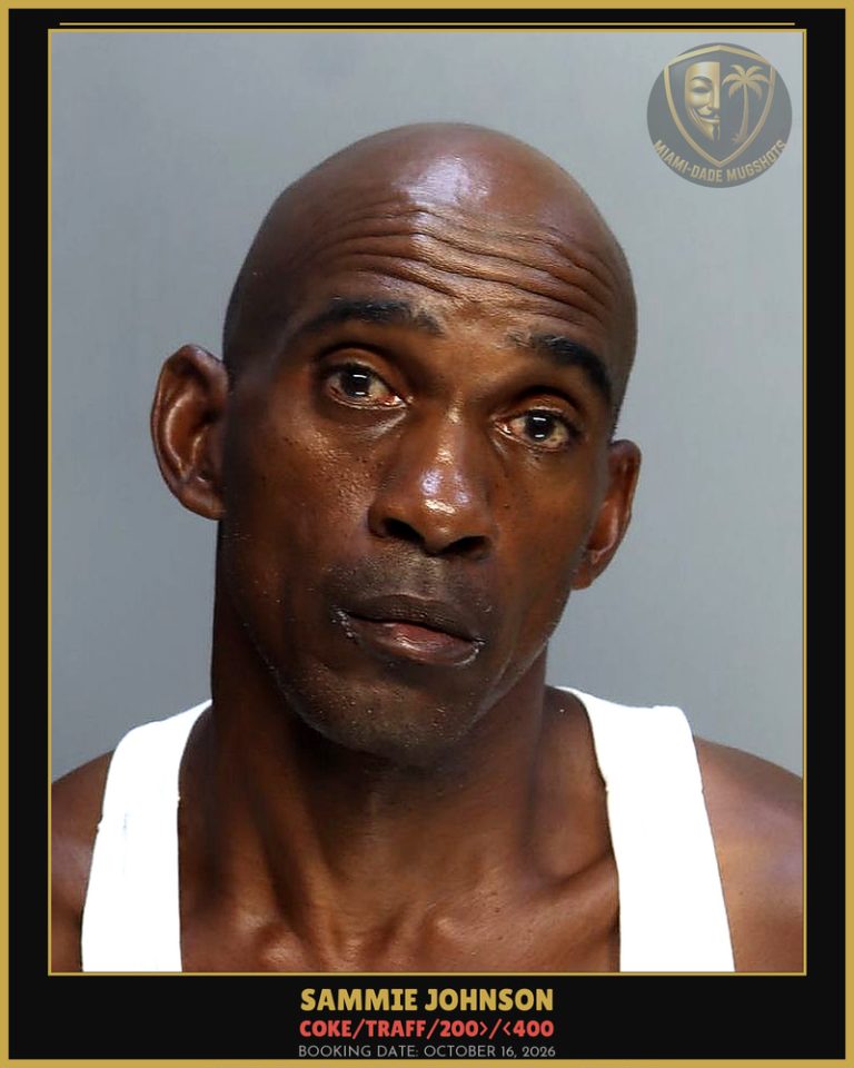 Johnson Sammie Dion Arrested – COKE/TRAFF/200>/<400 – Miami-Dade County (October 16, 2026)