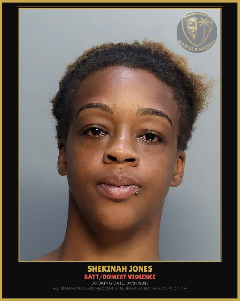 Jones Shekinah Arrested – BATT/DOMEST VIOLENCE – Miami-Dade County (Unknown)