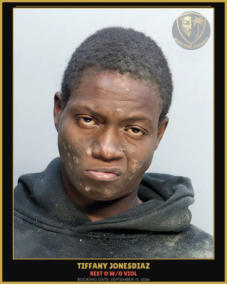 Jonesdiaz Tiffany Arrested – REST O W/O VIOL – Miami-Dade County (September 15, 2026)