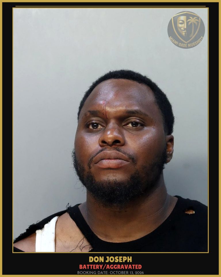Joseph Don Mitchum Arrested – BATTERY/AGGRAVATED – Miami-Dade County (October 13, 2026)