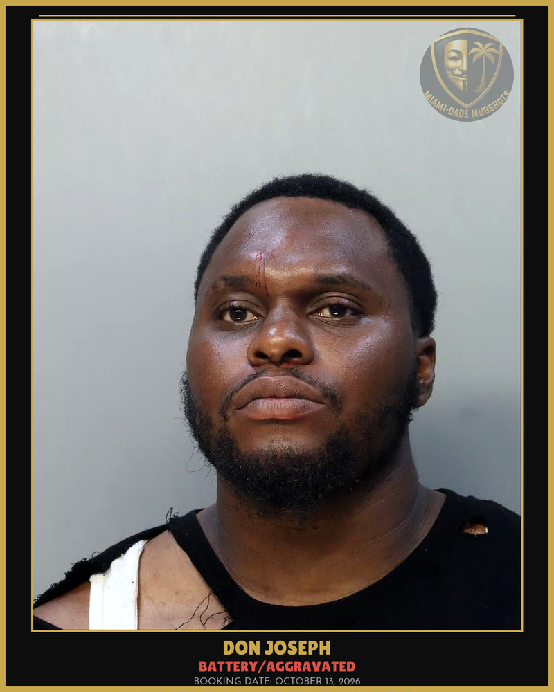 Joseph Don  Mitchum Arrested – Battery/Aggravated – Miami-Dade County (October 13, 2026)