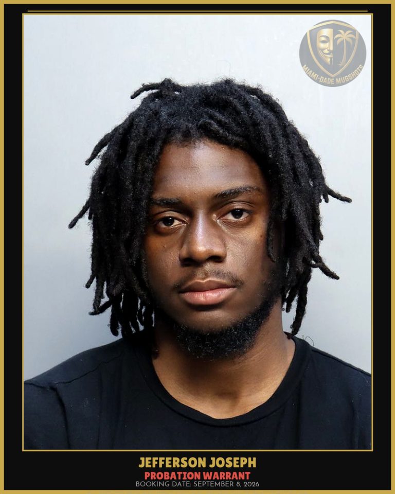 Joseph Jefferson Gregory Arrested – PROBATION WARRANT – Miami-Dade County (September 8, 2026)