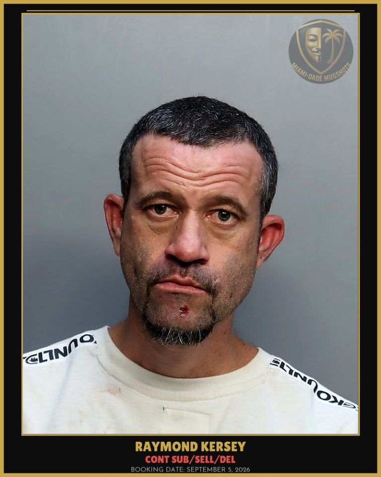 Kersey Raymond Arrested – CONT SUB/SELL/DEL – Miami-Dade County (September 5, 2026)