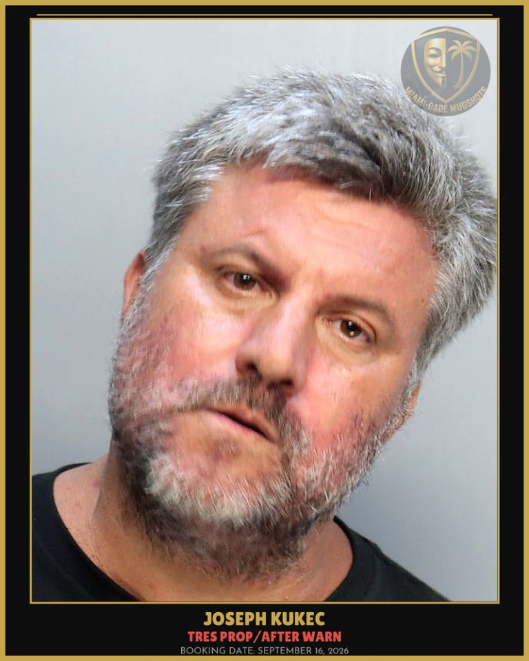 Kukec Joseph Arrested – TRES PROP/AFTER WARN – Miami-Dade County (September 16, 2026)