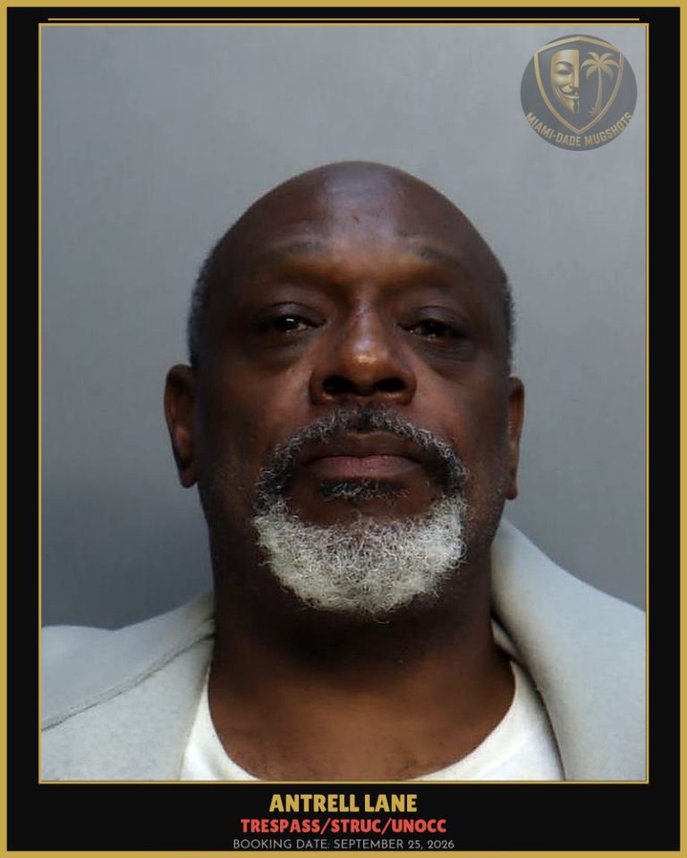 Lane Antrell Davon Arrested – TRESPASS/STRUC/UNOCC – Miami-Dade County (September 25, 2026)