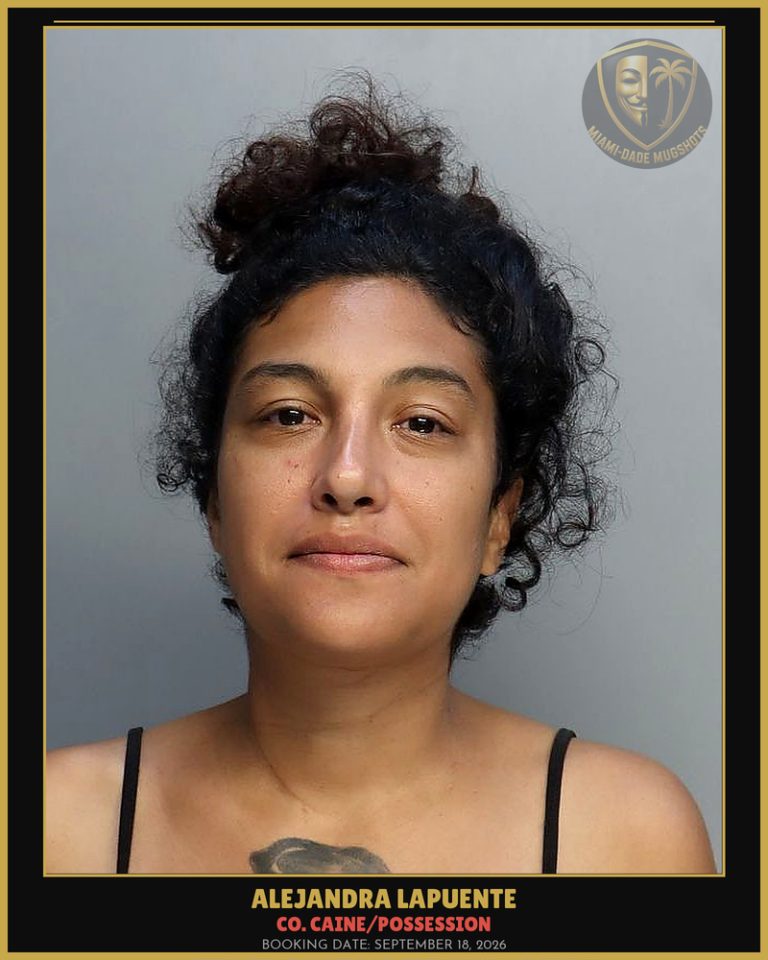 Lapuente Alejandra  Victoria Arrested – Co. Caine/POSSESSION – Miami-Dade County (September 18, 2026)