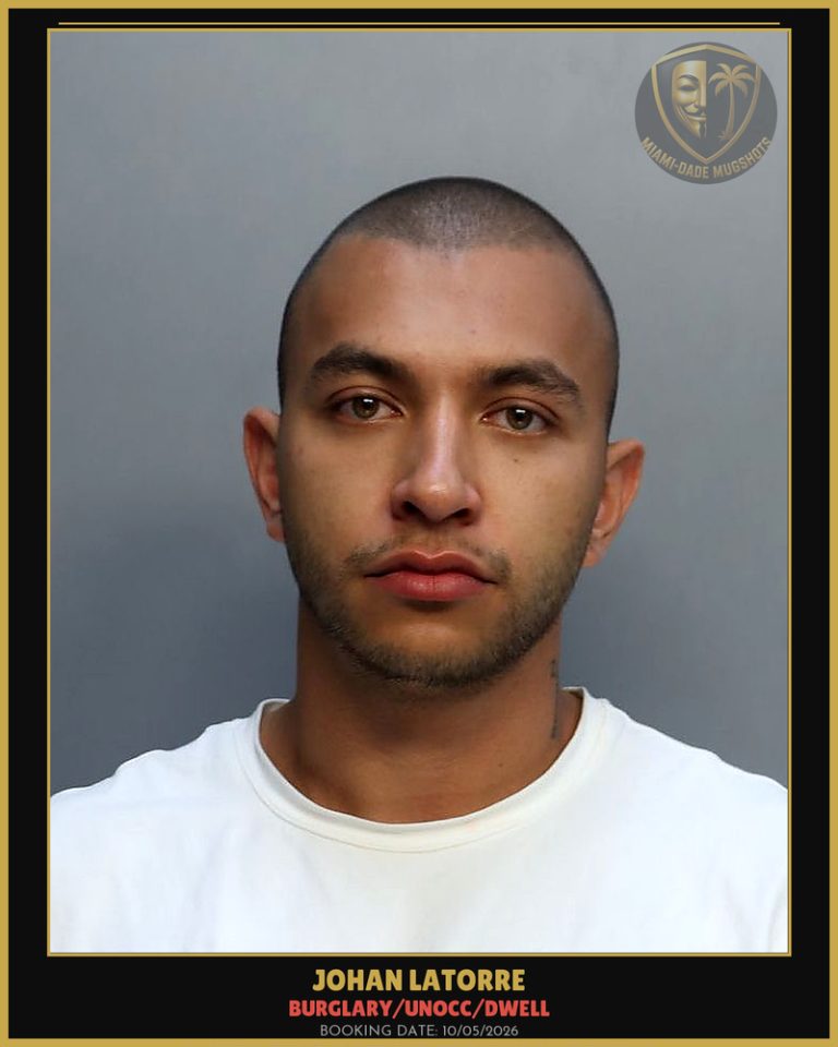 Latorre Johan  Sebastian Arrested – BURGLARY/UNOCC/DWELL – Miami-Dade County (Unknown)