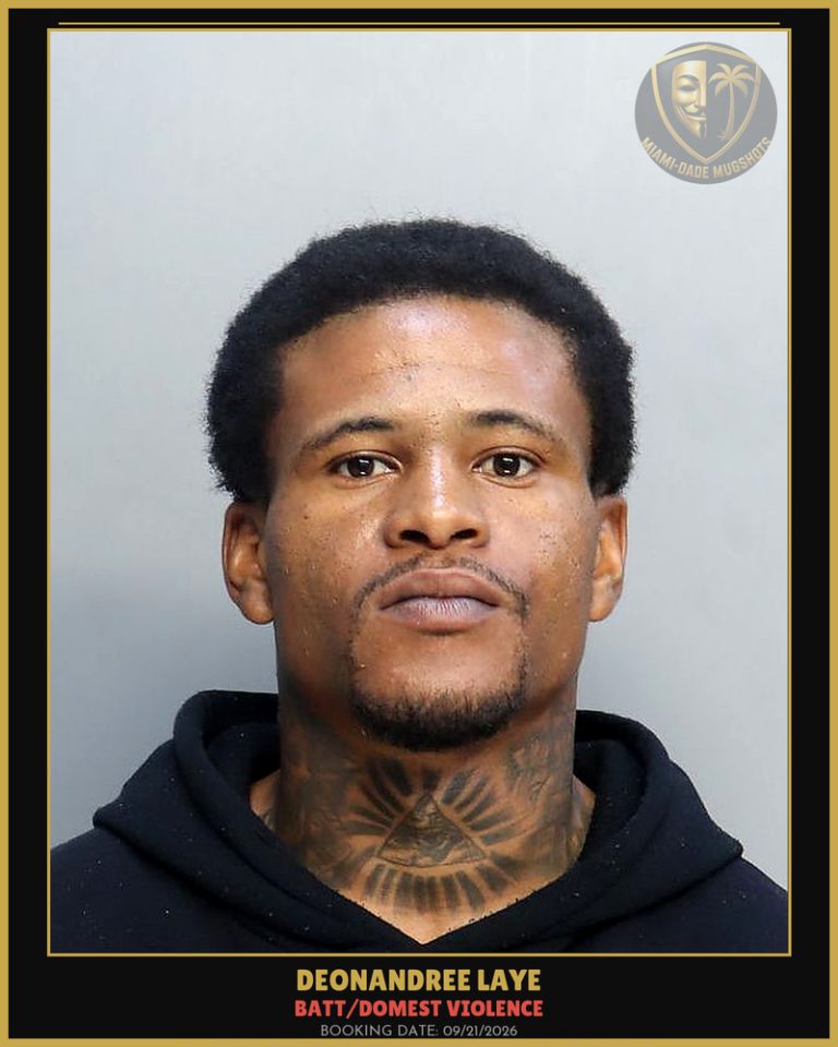 Laye Deonandree Emon Arrested – BATT/DOMEST VIOLENCE – Miami-Dade County (Unknown)