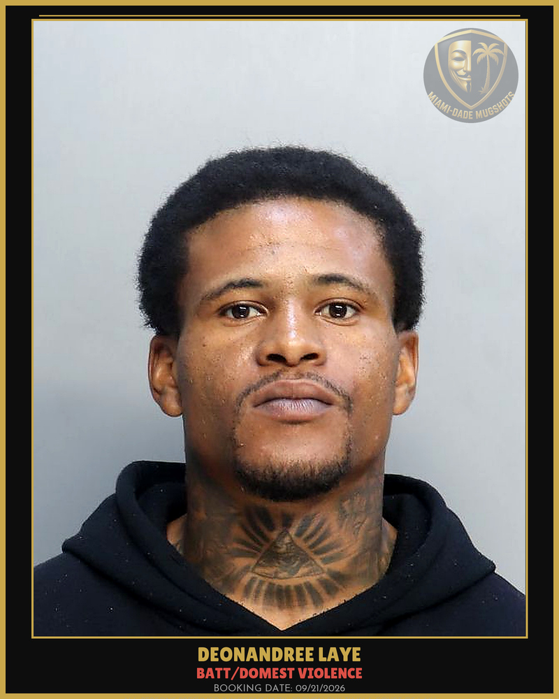 Laye Deonandree Emon Arrested – Batt/Domest Violence – Miami-Dade County (Unknown)