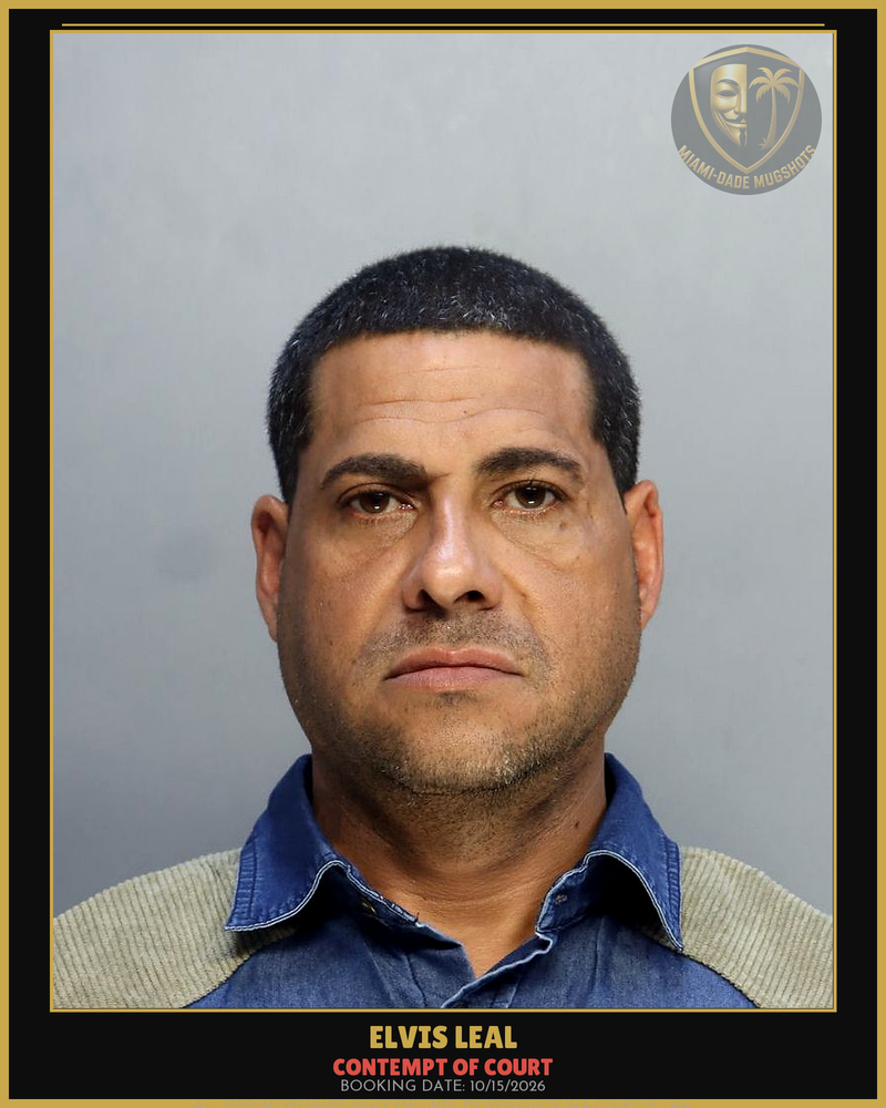 Leal Elvis Arrested – Contempt Of Court – Miami-Dade County (Unknown)