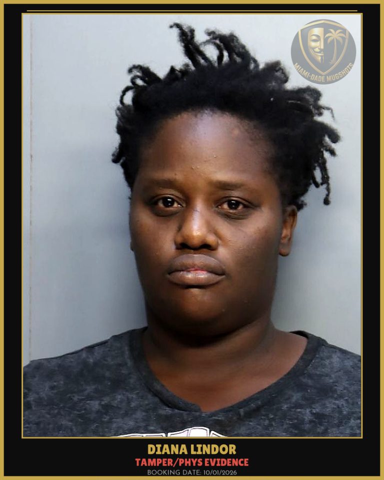 Lindor Diana  Deborah Arrested – TAMPER/PHYS EVIDENCE – Miami-Dade County (Unknown)