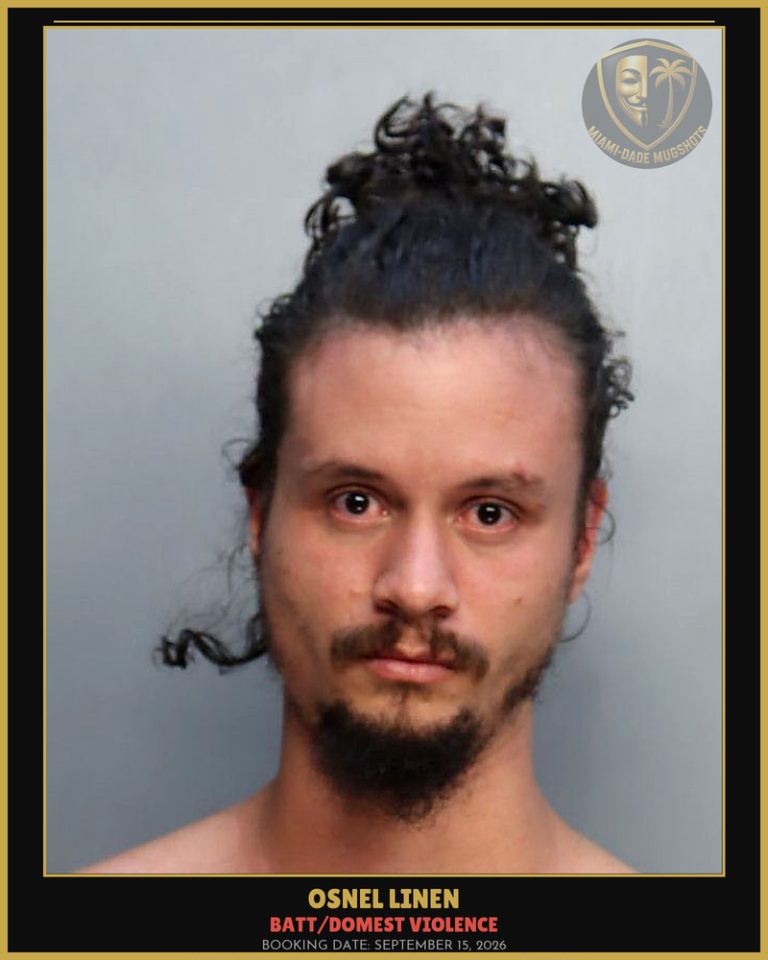 Linen Osnel Arrested – BATT/DOMEST VIOLENCE – Miami-Dade County (September 15, 2026)