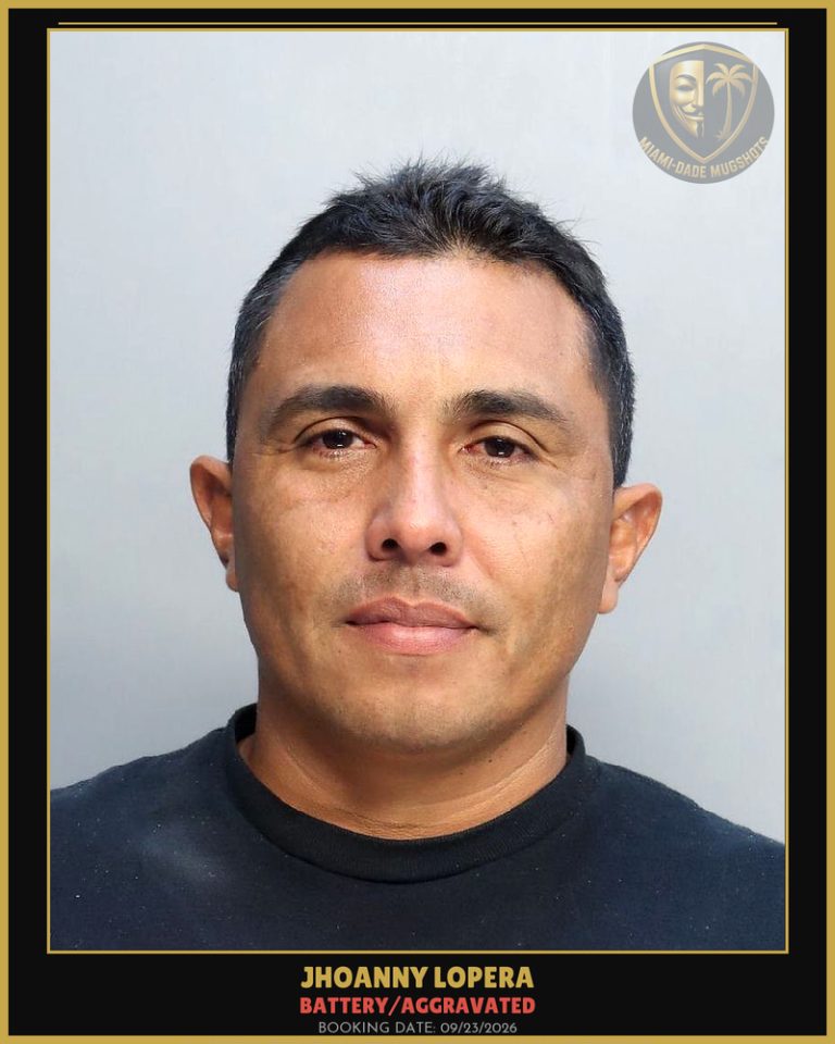 Lopera Jhoanny Arrested – BATTERY/AGGRAVATED – Miami-Dade County (Unknown)