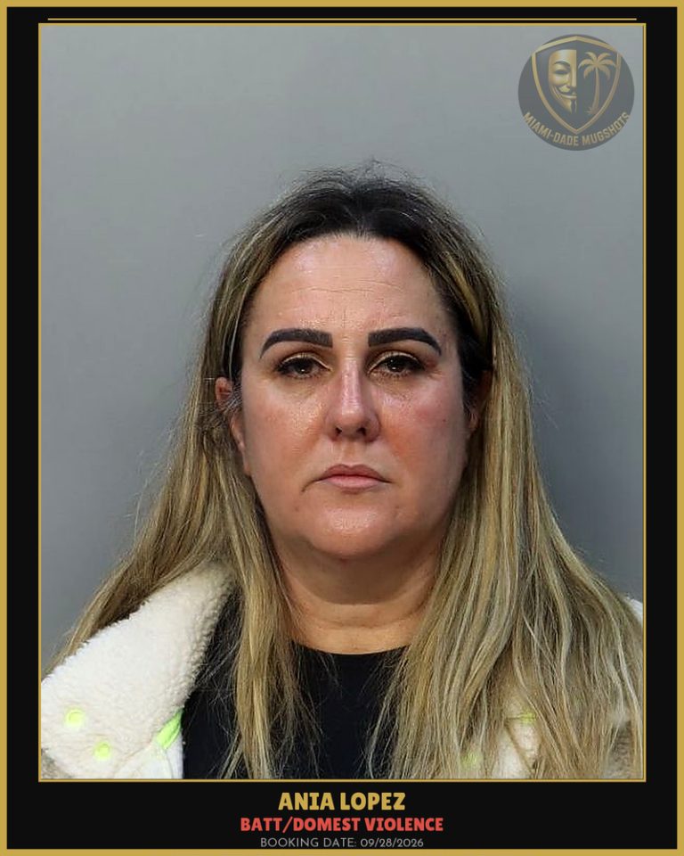 Lopez Ania Arrested – BATT/DOMEST VIOLENCE – Miami-Dade County (Unknown)