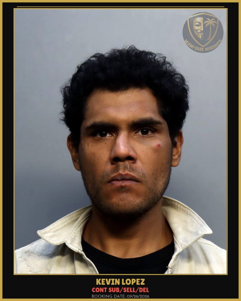 Lopez Kevin  Lisandro Arrested – CONT SUB/SELL/DEL – Miami-Dade County (Unknown)