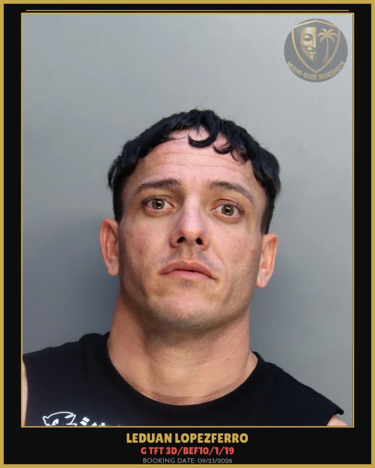 Lopezferro Leduan Arrested – G TFT 3D/BEF10/1/19 – Miami-Dade County (Unknown)