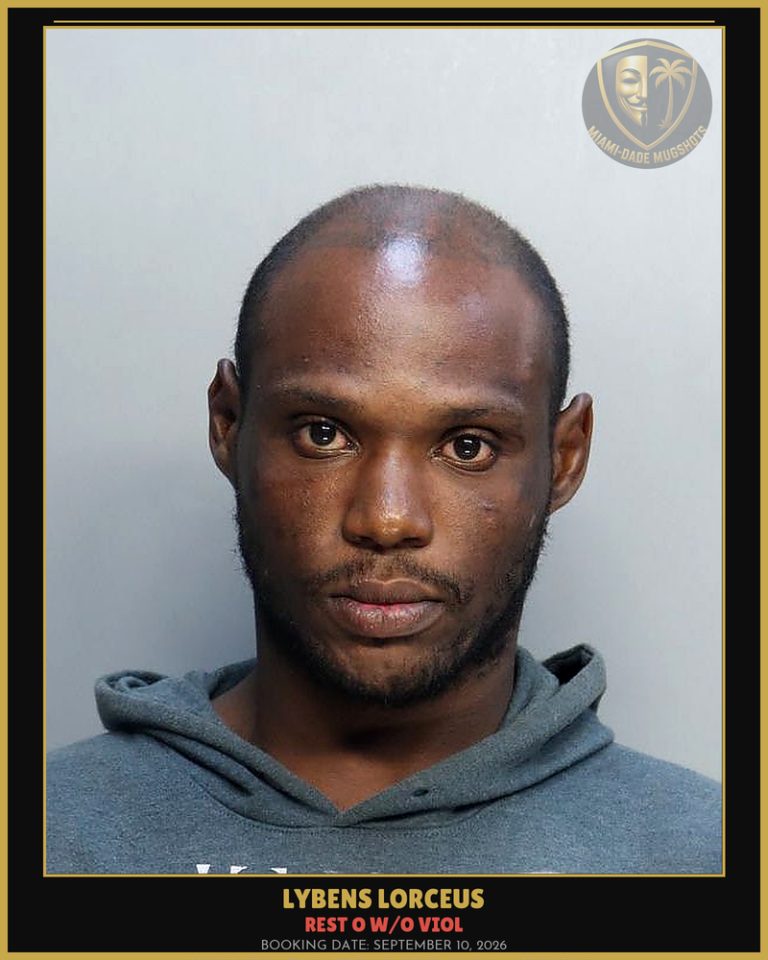 Lorceus Lybens Arrested – REST O W/O VIOL – Miami-Dade County (September 10, 2026)