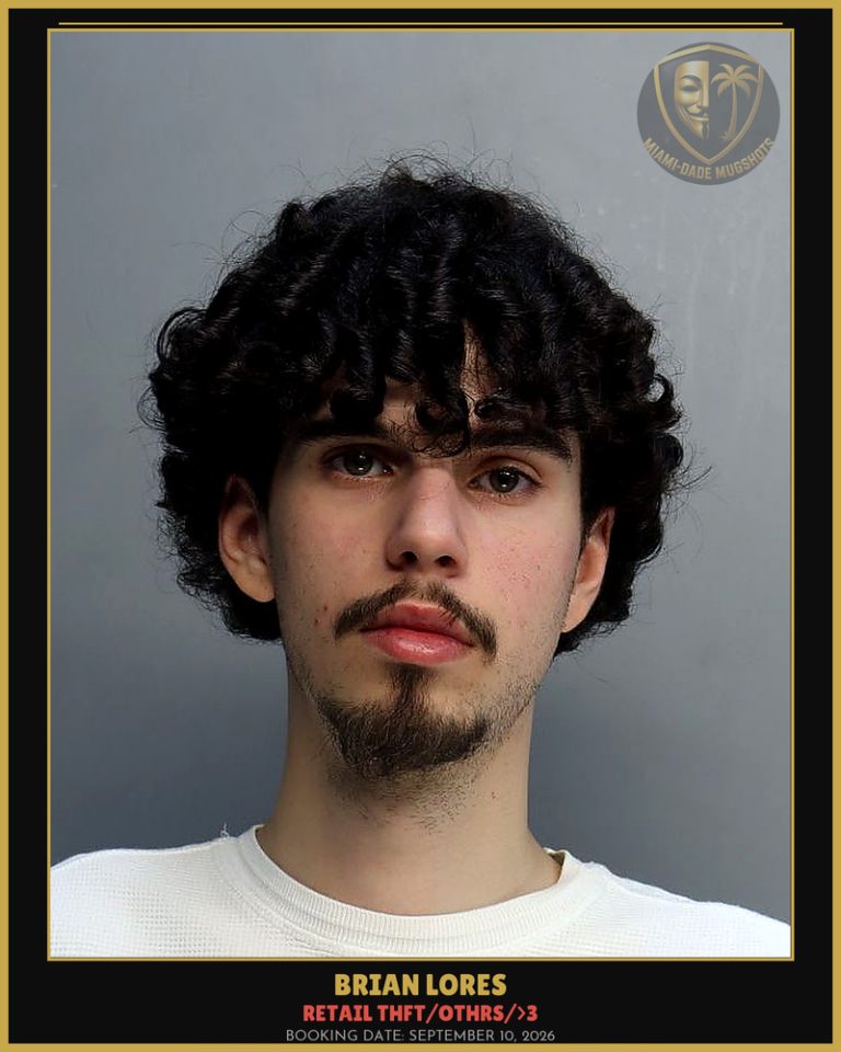 Lores Brian Arrested – RETAIL THFT/OTHRS/>3 – Miami-Dade County (September 10, 2026)