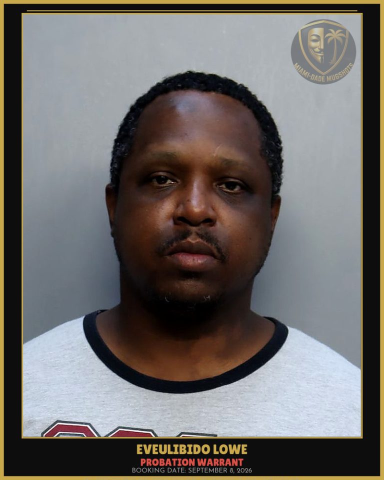 Lowe Eveulibido Arrested – PROBATION WARRANT – Miami-Dade County (September 8, 2026)