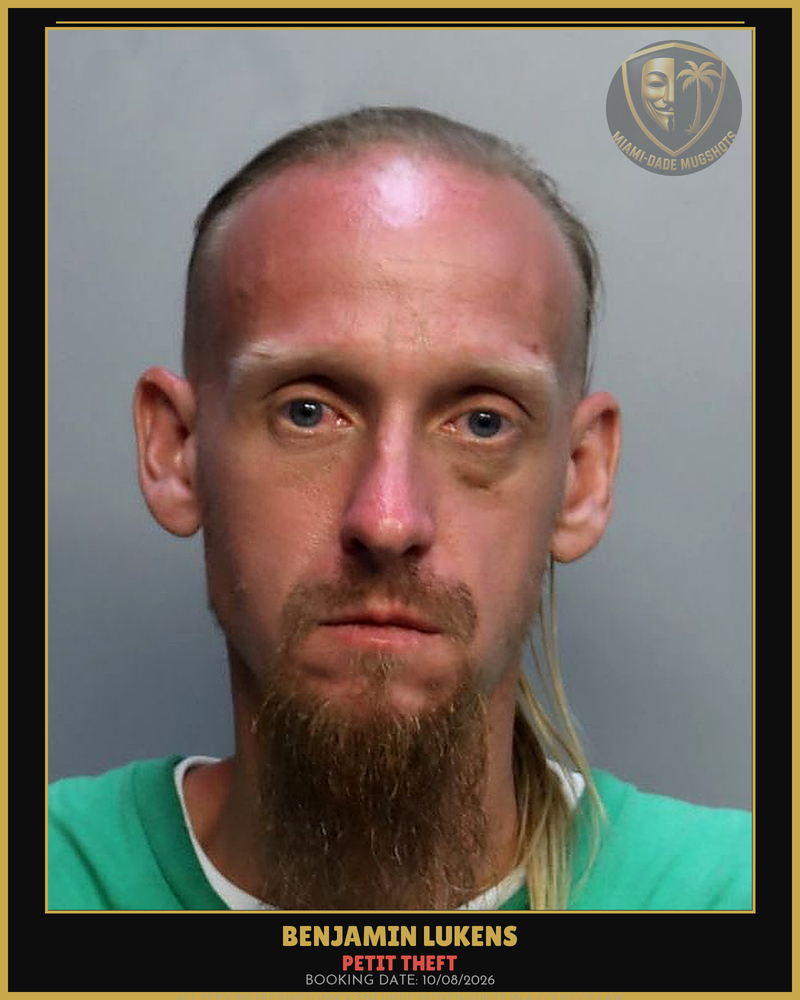 Lukens Benjamin James Arrested – Petit Theft – Miami-Dade County (Unknown)