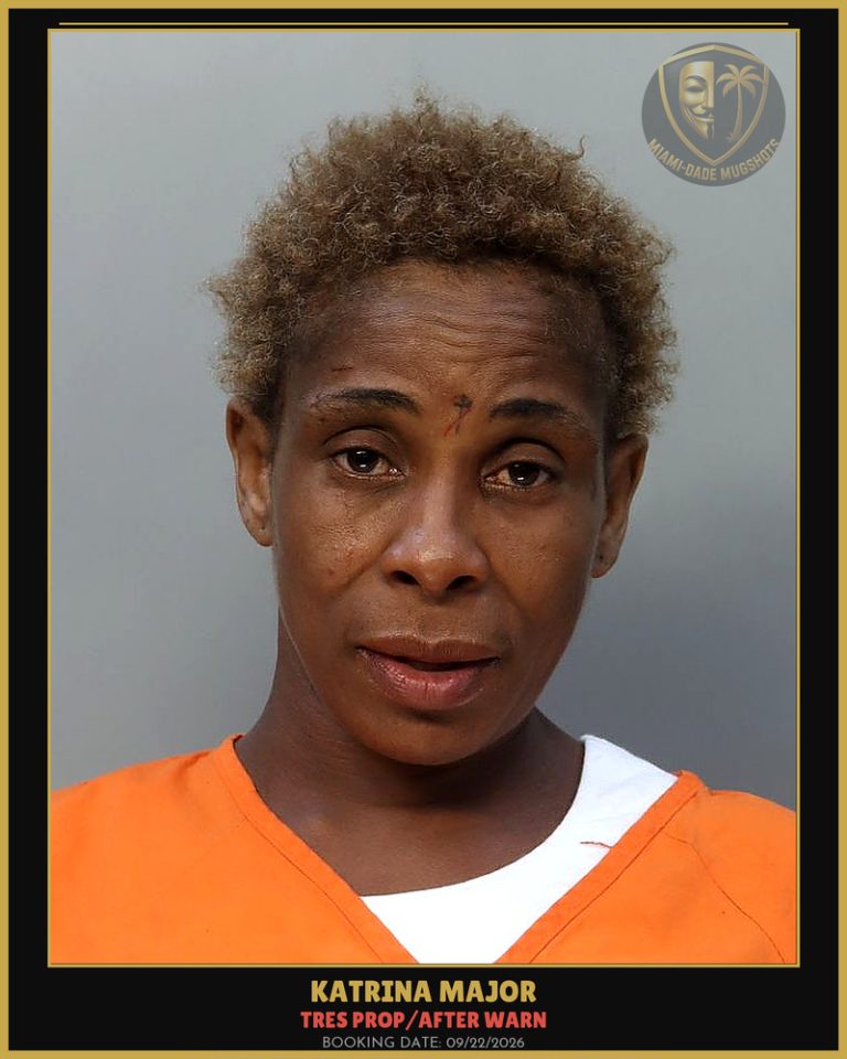 Major Katrina Lashawanda Arrested – TRES PROP/AFTER WARN – Miami-Dade County (Unknown)
