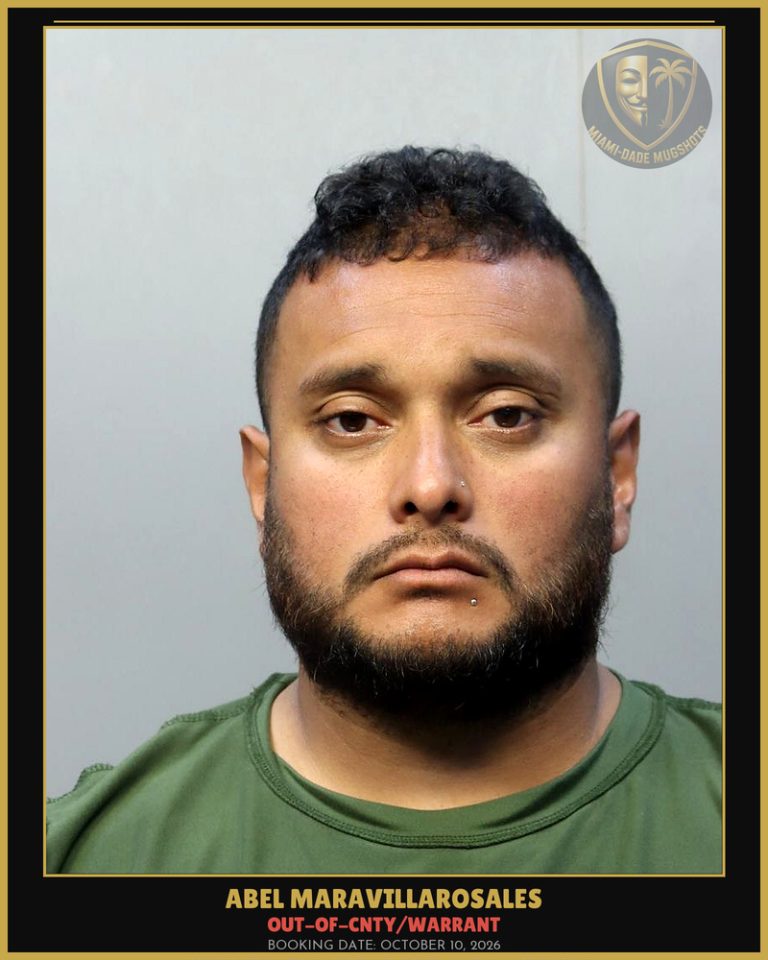 Maravillarosales Abel  Jose Arrested – OUT-OF-CNTY/WARRANT – Miami-Dade County (October 10, 2026)