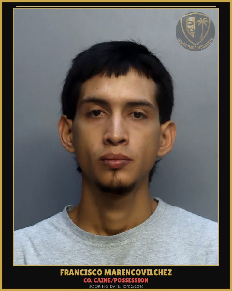 Marencovilchez Francisco  Jose Arrested – Co. Caine/POSSESSION – Miami-Dade County (Unknown)