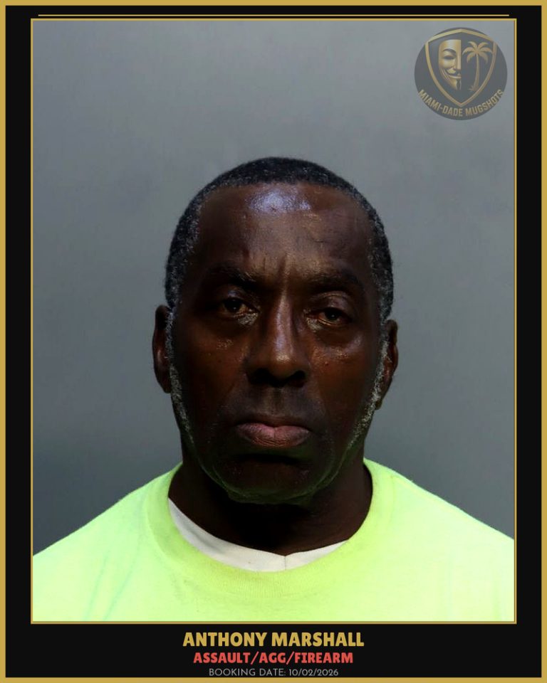 Marshall Anthony Arrested – ASSAULT/AGG/FIREARM – Miami-Dade County (Unknown)