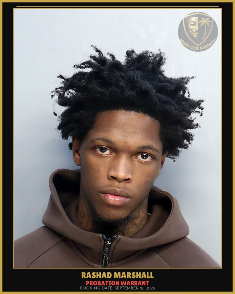 Marshall Rashad  Antwone Arrested – PROBATION WARRANT – Miami-Dade County (September 21, 2026)