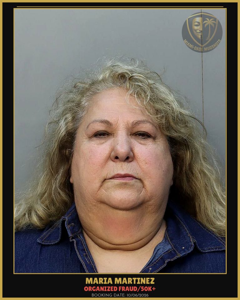 Martinez Maria Arrested – ORGANIZED FRAUD/50K+ – Miami-Dade County (Unknown)