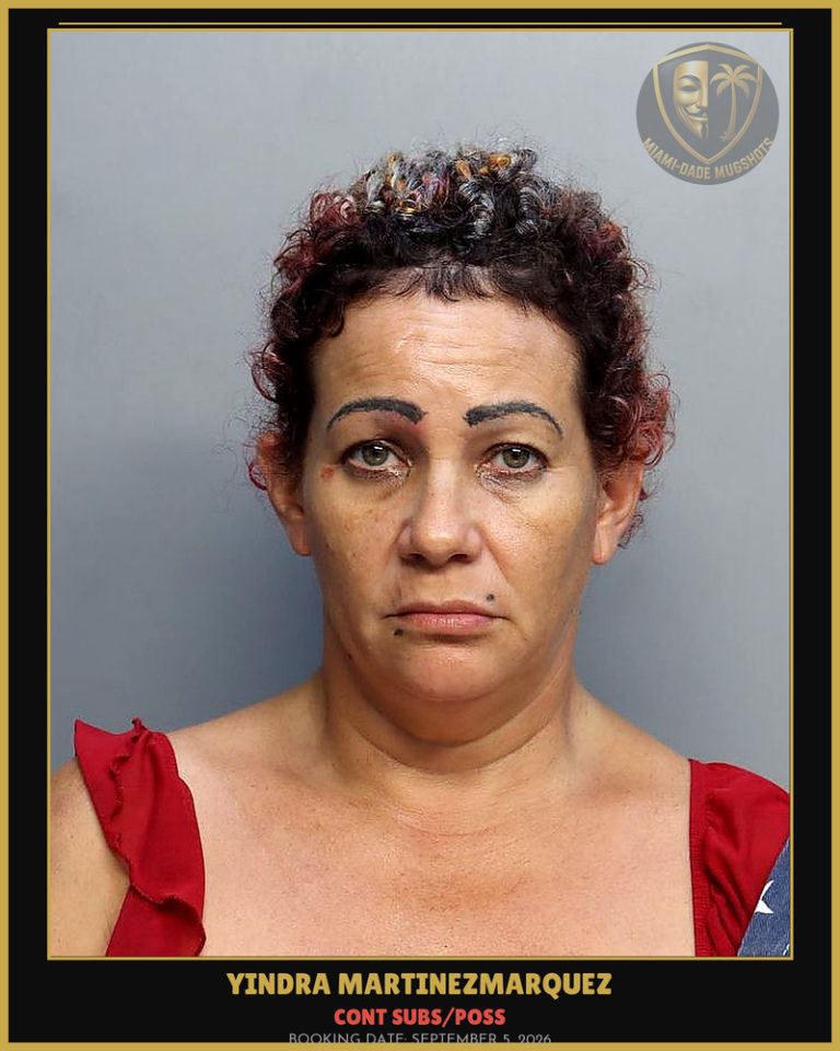 Martinezmarquez Yindra Arrested – CONT SUBS/POSS – Miami-Dade County (September 5, 2026)