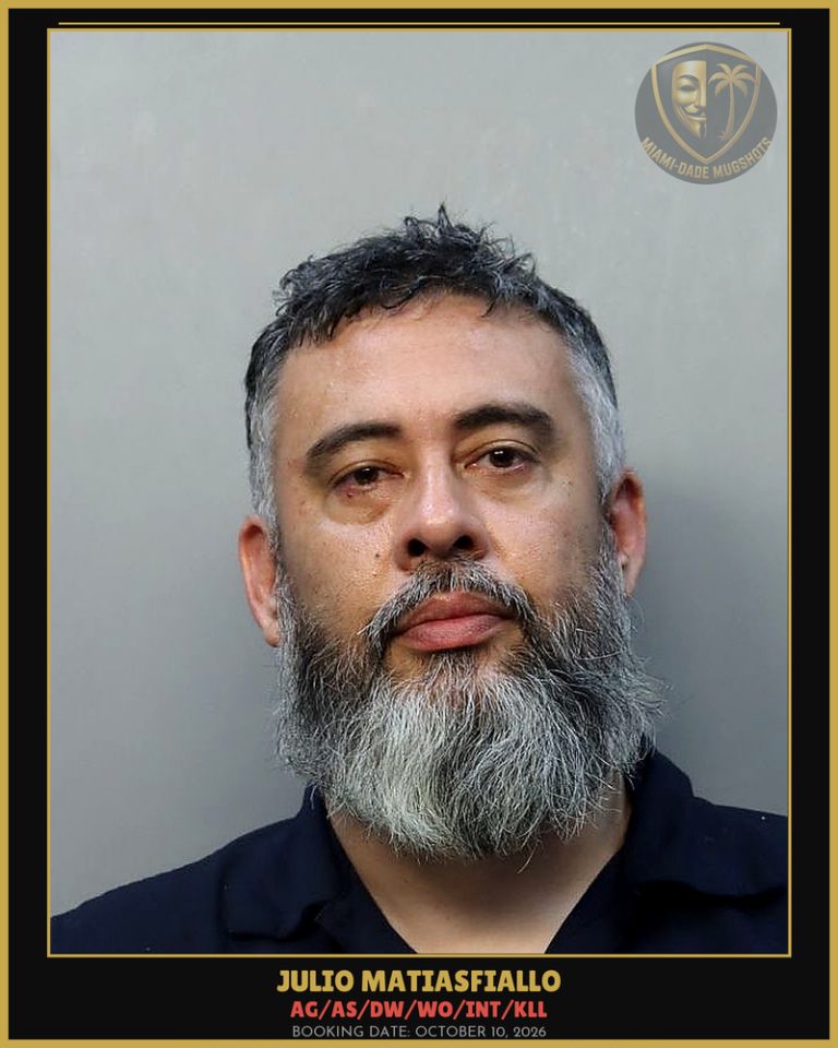 Matiasfiallo Julio  C Arrested – AG/AS/DW/WO/INT/KLL – Miami-Dade County (October 10, 2026)