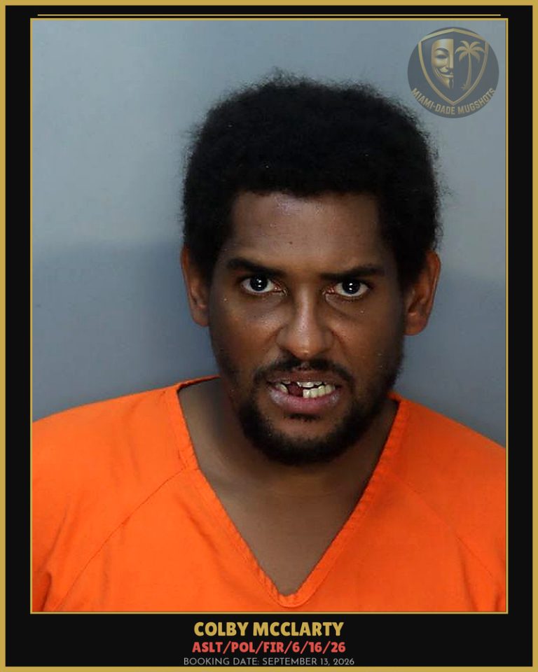 Mcclarty Colby Arrested – ASLT/POL/FIR/6/16/26 – Miami-Dade County (September 13, 2026)