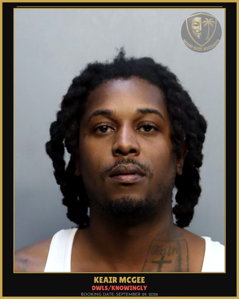 Mcgee Keair Bernard Arrested – DWLS/KNOWINGLY – Miami-Dade County (September 29, 2026)